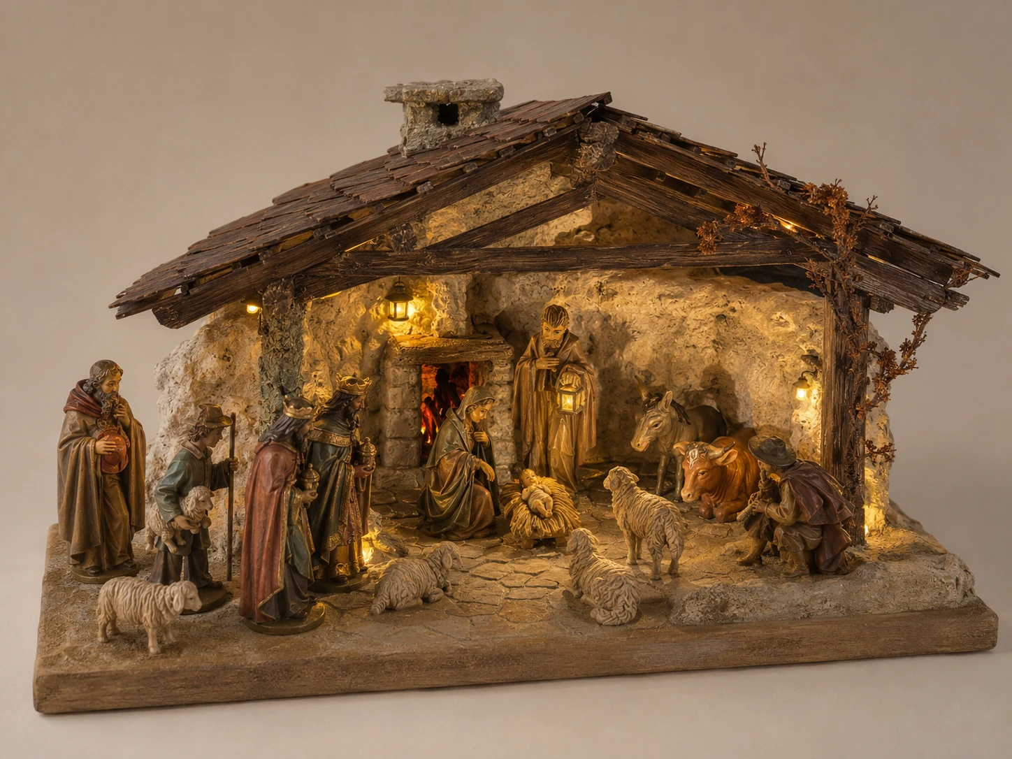 Rustica Piccola handcrafted nativity scene displayed in a refined Orlando home
